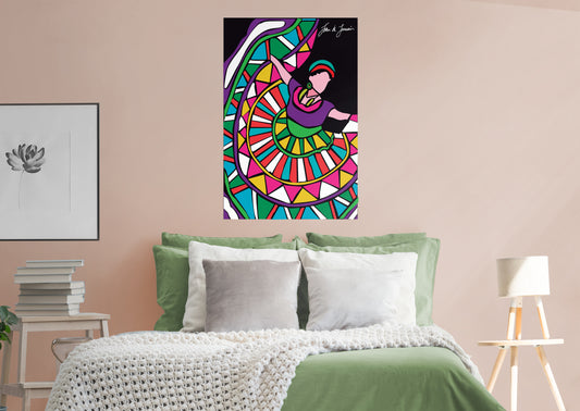 Dream Big Art:  Dancing In Mexico Mural        - Officially Licensed Juan de Lascurain Removable Wall   Adhesive Decal