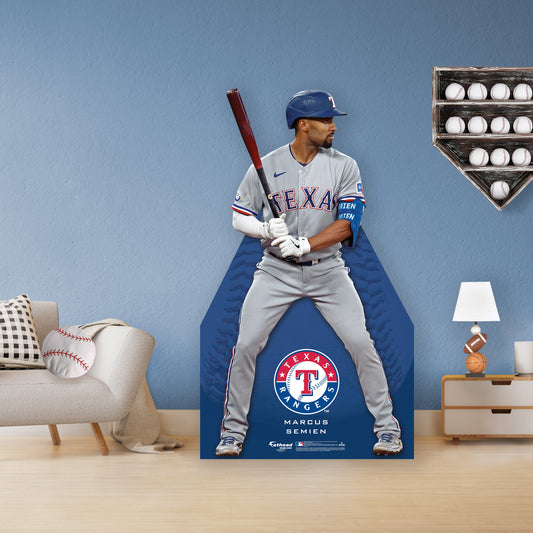 Texas Rangers: Marcus Semien 2022  Life-Size   Foam Core Cutout  - Officially Licensed MLB    Stand Out