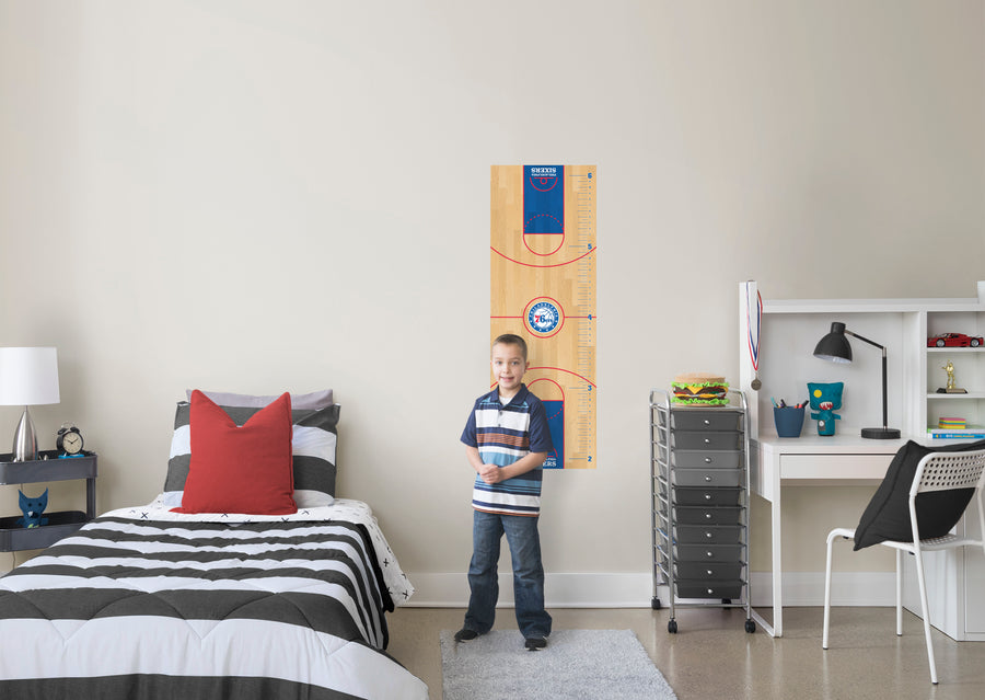 Philadelphia 76ers - Growth Chart - Official NBA - Reusable Vinyl Wall Decal