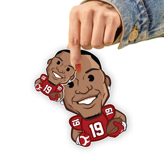 San Francisco 49ers: Deebo Samuel  Emoji Minis        - Officially Licensed NFLPA Removable     Adhesive Decal