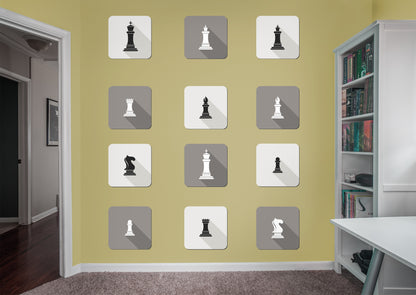 Chess:  Chess Icons Collection        -   Removable Wall   Adhesive Decal