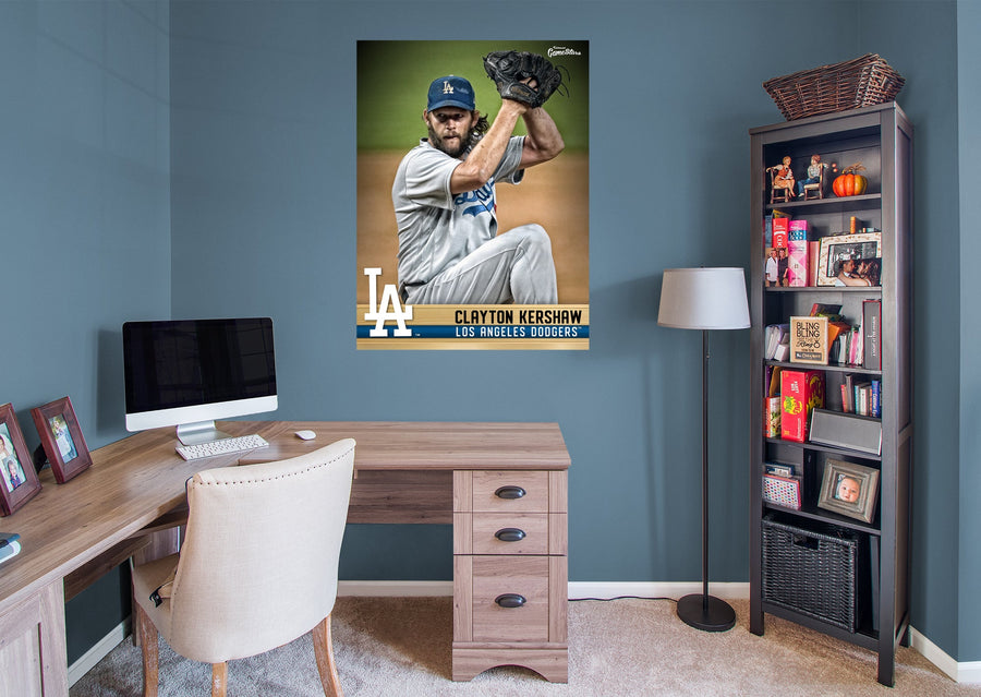 Clayton Kershaw - GameStars Series - Peel & Stick Poster - Official MLB - Los Angeles Dodgers - Reusable Vinyl Wall Decal