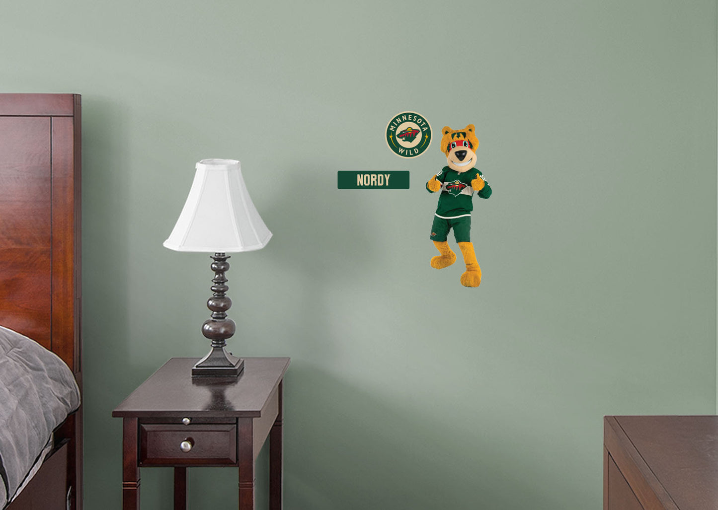 Minnesota Wild: Nordy 2021 Mascot        - Officially Licensed NHL Removable Wall   Adhesive Decal