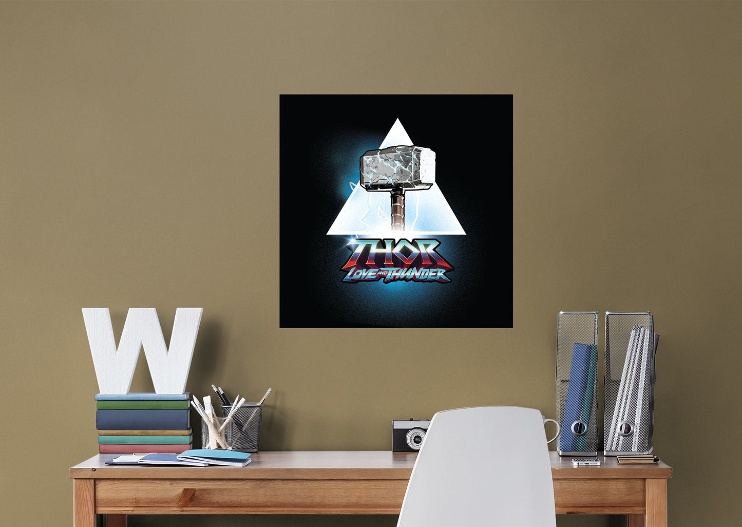 THOR: Love and Thunder: Hammer Logo Mural - Officially Licensed Marvel Removable Adhesive Decal