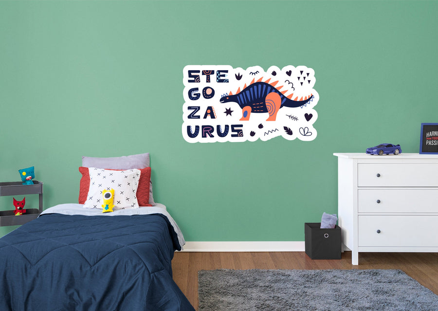 Dinosaurs: Stegosaurus Icon        -   Removable Wall   Adhesive Decal