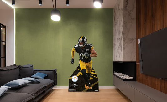 Pittsburgh Steelers: T.J. Watt    Foam Core Cutout  - Officially Licensed NFL    Stand Out