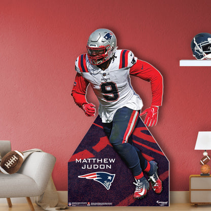 New England Patriots: Matthew Judon 2022 Life-Size Foam Core Cutout - Officially Licensed NFL Stand Out