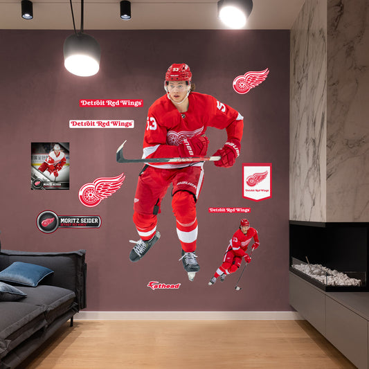 Detroit Red Wings: Moritz Seider 2021        - Officially Licensed NHL Removable     Adhesive Decal