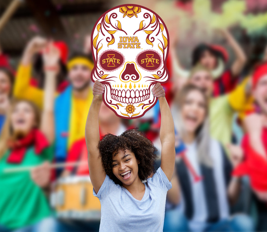 Skull - Big Head - Official NCAA - Iowa State Cyclones - Foam Core Cutout