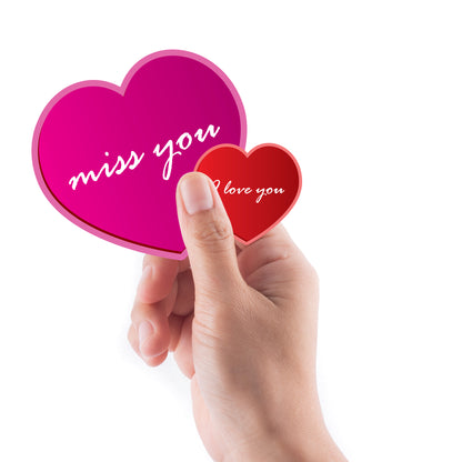 Sheet of 5 -Valentine's Day:  Miss You Minis        -   Removable     Adhesive Decal