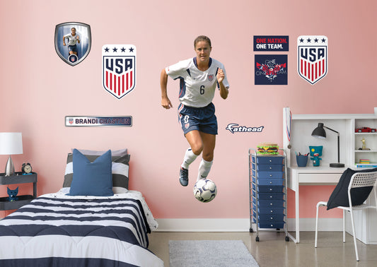 Brandi Chastain RealBig        - Officially Licensed US Soccer Removable Wall   Adhesive Decal