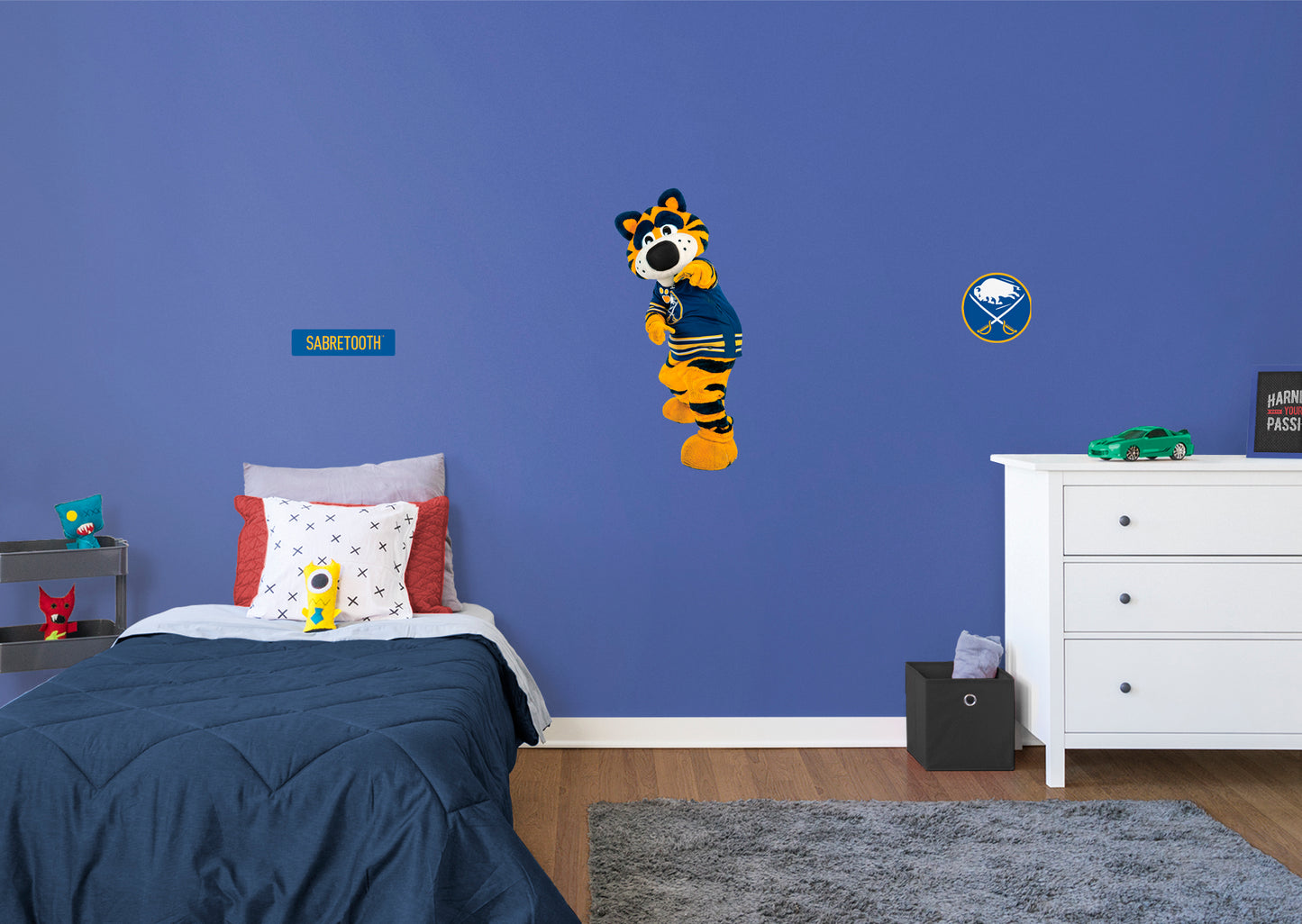 Buffalo Sabres: Sabretooth  Mascot        - Officially Licensed NHL Removable Wall   Adhesive Decal