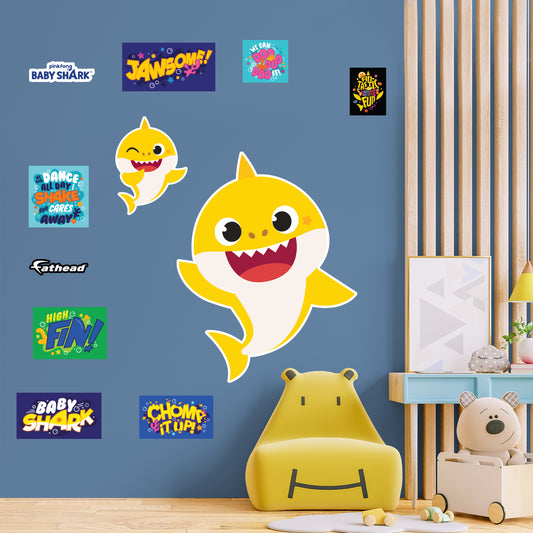 Baby Shark: Baby Shark RealBig        - Officially Licensed Nickelodeon Removable     Adhesive Decal