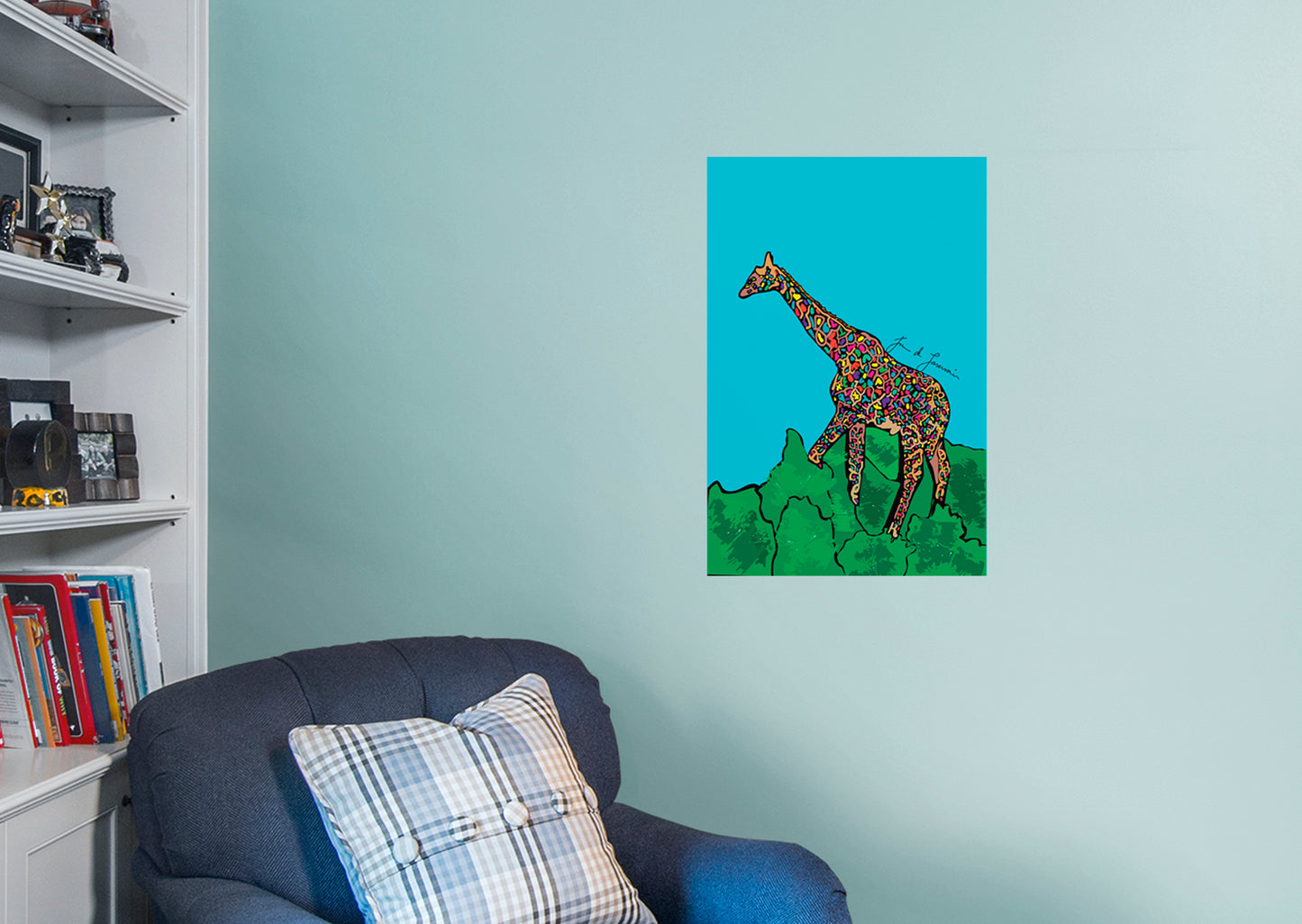 Dream Big Art:  Jirafe Mural        - Officially Licensed Juan de Lascurain Removable Wall   Adhesive Decal