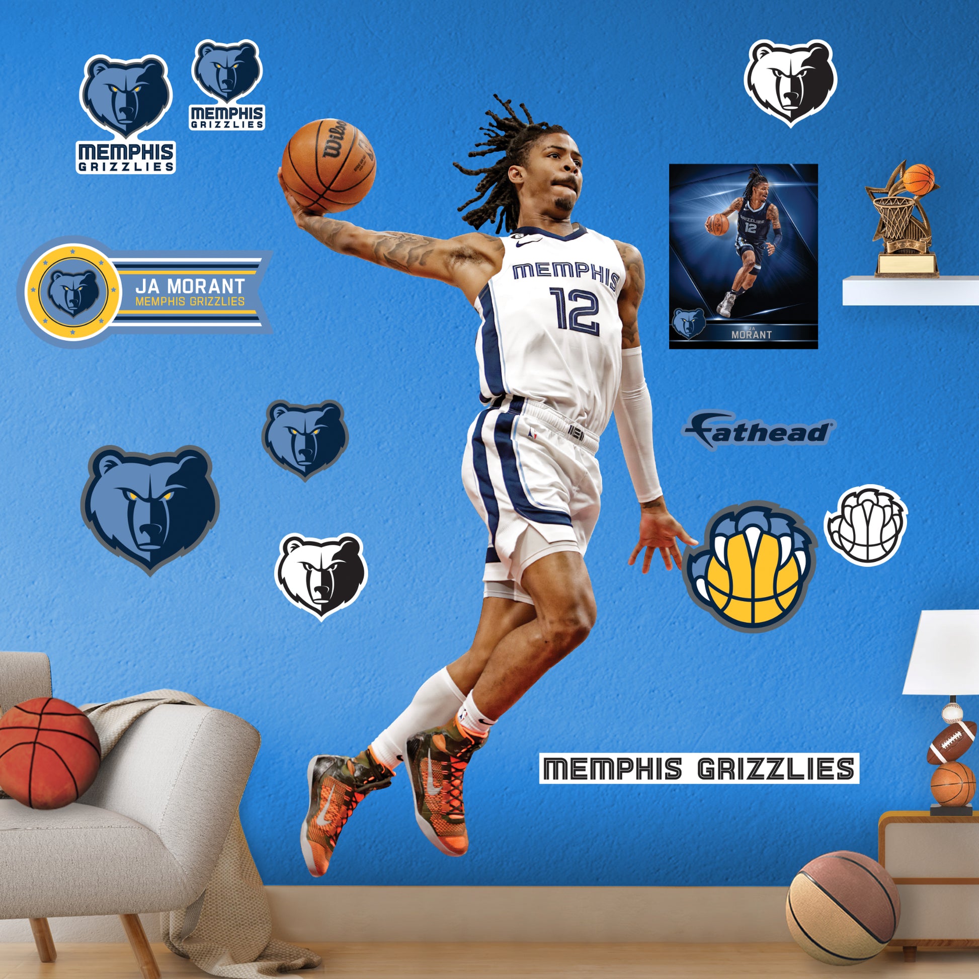 Memphis Grizzlies: Ja Morant Artistic Poster - Officially Licensed NBA –  Fathead