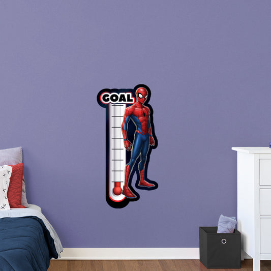 Spider-Man: Spider-Man Goal Thermometer Dry Erase        - Officially Licensed Marvel Removable     Adhesive Decal