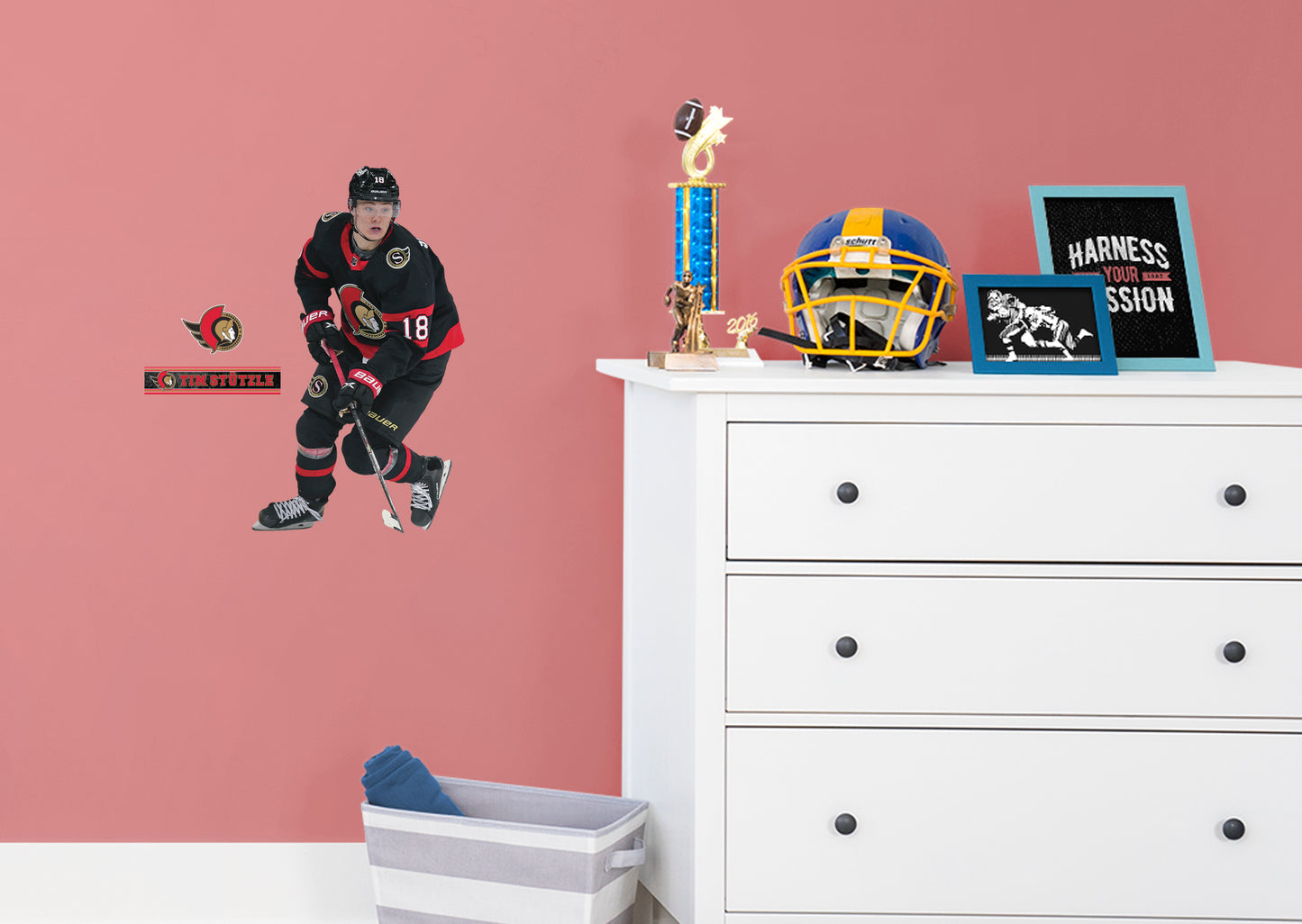 Ottawa Senators: Tim StÃ¼tzle         - Officially Licensed NHL Removable Wall   Adhesive Decal