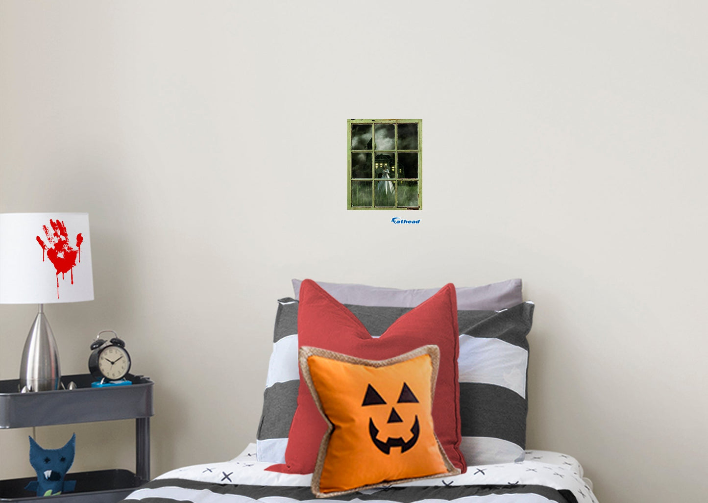 Halloween: Running Girl Icon Instant Windows        -   Removable Wall   Adhesive Decal