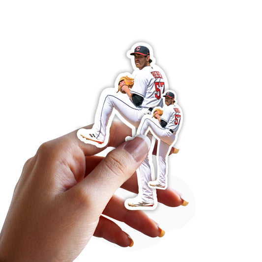 Cleveland Guardians: Shane Bieber 2022 Player Minis        - Officially Licensed MLB Removable     Adhesive Decal