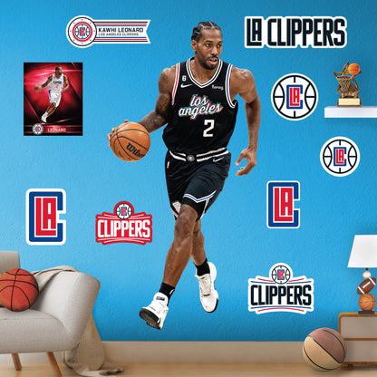 Los Angeles Clippers: Kawhi Leonard         - Officially Licensed NBA Removable     Adhesive Decal