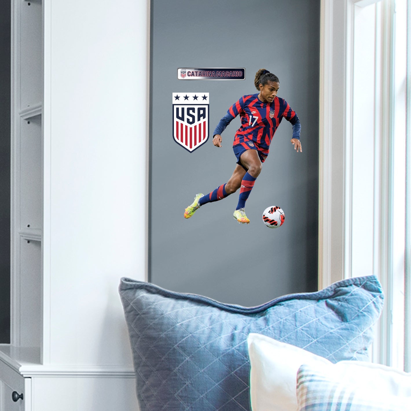 Catarina Macario RealBig - Officially Licensed USWNT Removable Adhesive Decal