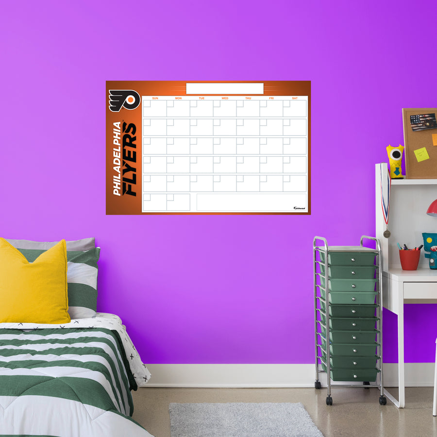 Philadelphia Flyers - Dry Erase Calendar - Official NHL - Reusable Vinyl Wall Decal