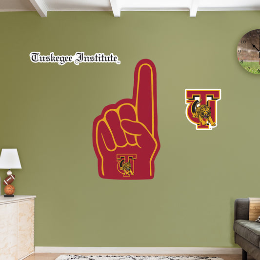 Tuskegee Golden Tigers:  2021  Foam Finger        - Officially Licensed NCAA Removable     Adhesive Decal