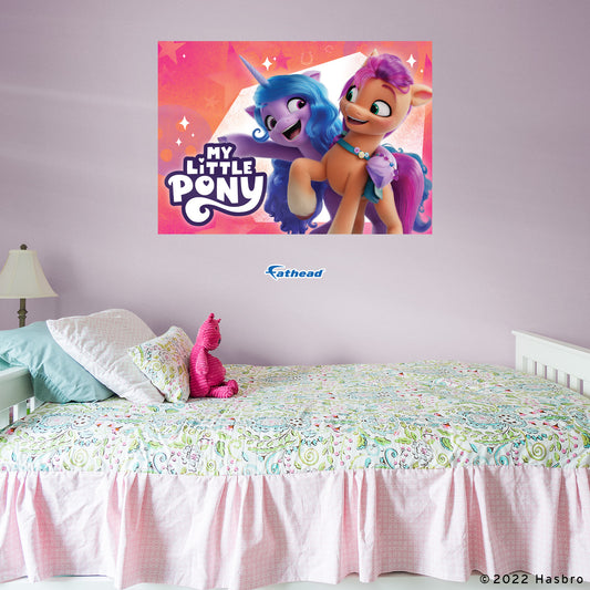 My Little Pony Movie 2:  Friends Poster        - Officially Licensed Hasbro Removable     Adhesive Decal