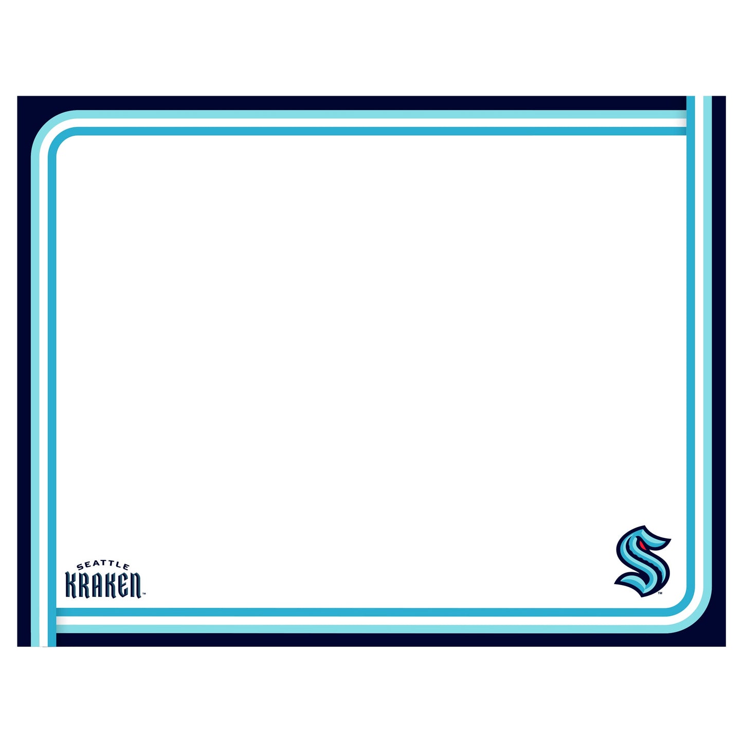 Seattle Kraken: Dry Erase Whiteboard - Officially Licensed NHL Removable Wall Decal