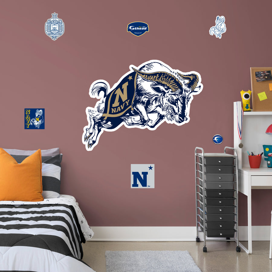 U.S. Naval Academy - RealBig Logo Collection - Official NCAA - Reusable Vinyl Wall Decals