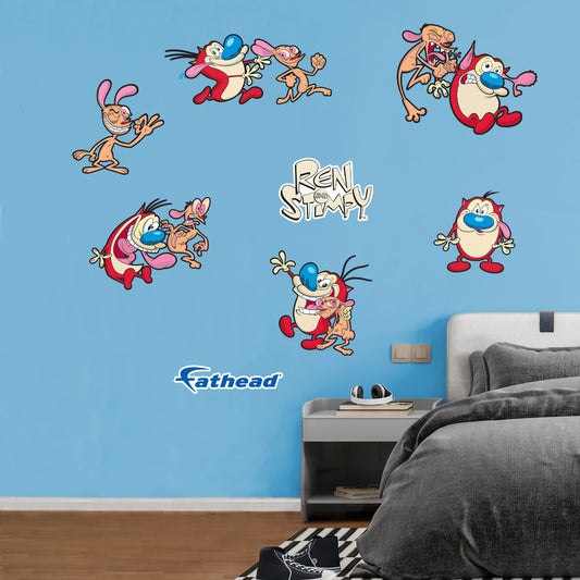 Ren and Stimpy: Ren & Stimpy Collection        - Officially Licensed Nickelodeon Removable     Adhesive Decal
