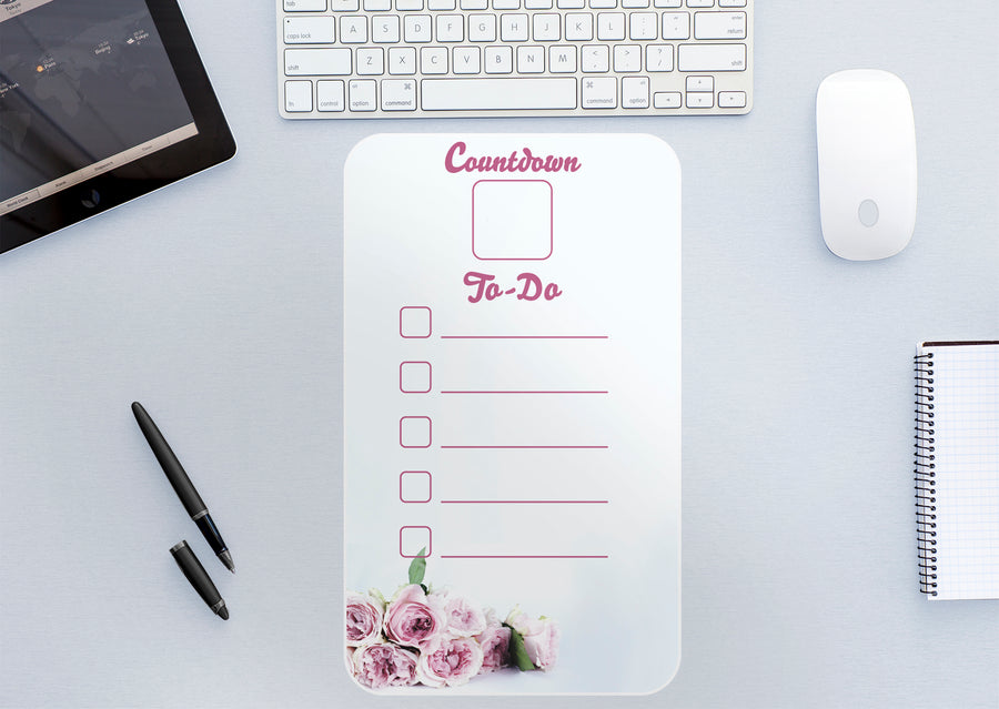 Wedding Dry Erase Floral 1  -  Removable Wall Decal