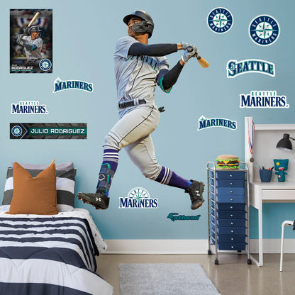 Seattle Mariners: Julio Rodriguez 2022        - Officially Licensed MLB Removable     Adhesive Decal