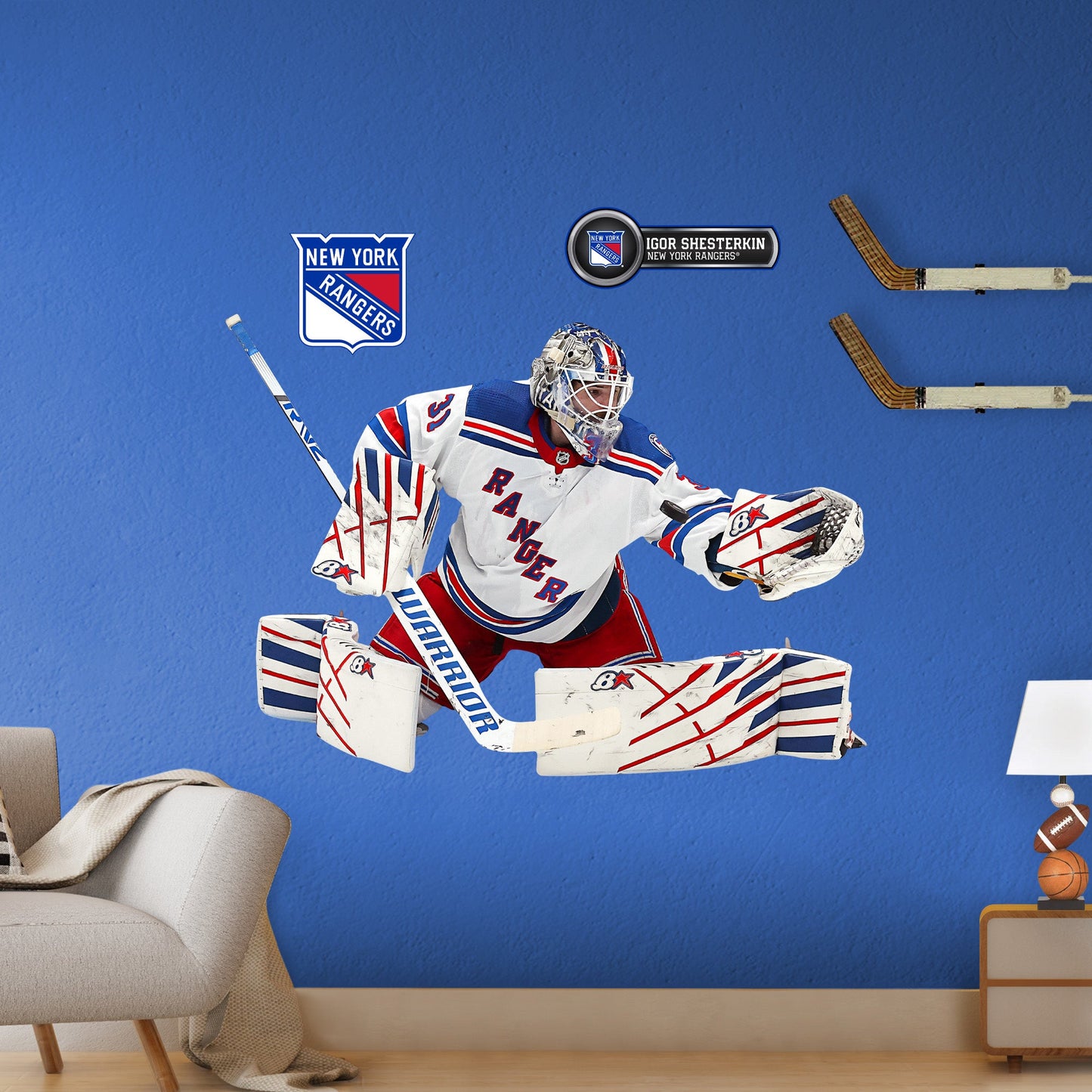 New York Rangers: Igor Shesterkin - Officially Licensed NHL Removable Adhesive Decal