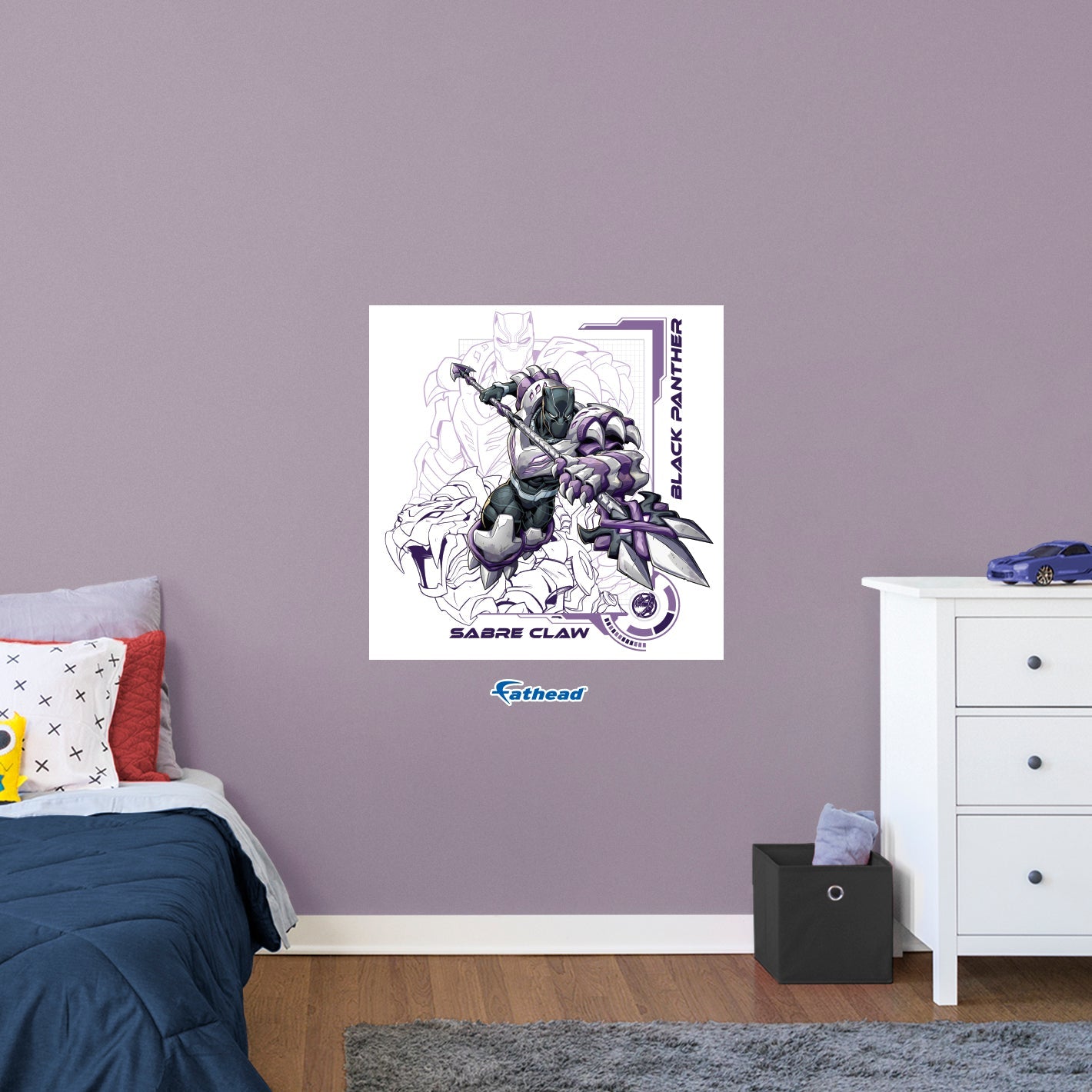 Mech Strike Mechasaurs: Black Panther - Sabre Claw Poster        - Officially Licensed Marvel Removable     Adhesive Decal