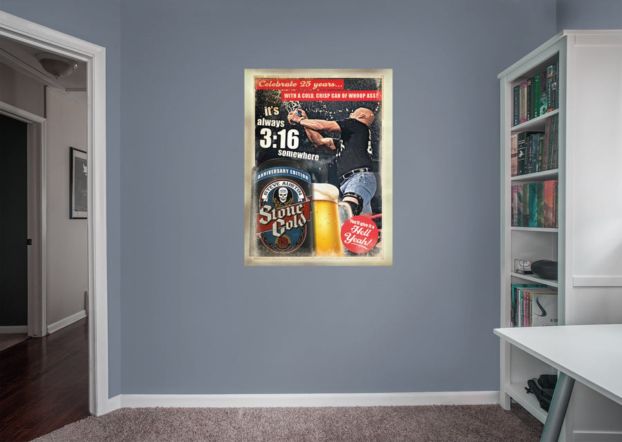 Stone Cold Steve Austin - Peel & Stick Poster - Official WWE - Reusable Vinyl Wall Decal #2