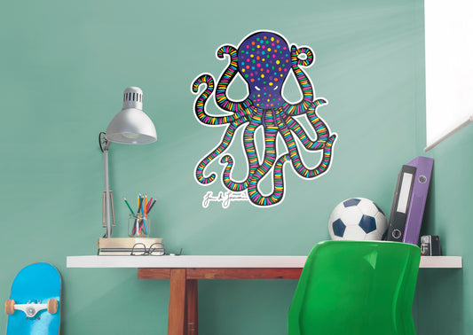 Dream Big Art:  Octopus Icon        - Officially Licensed Juan de Lascurain Removable     Adhesive Decal