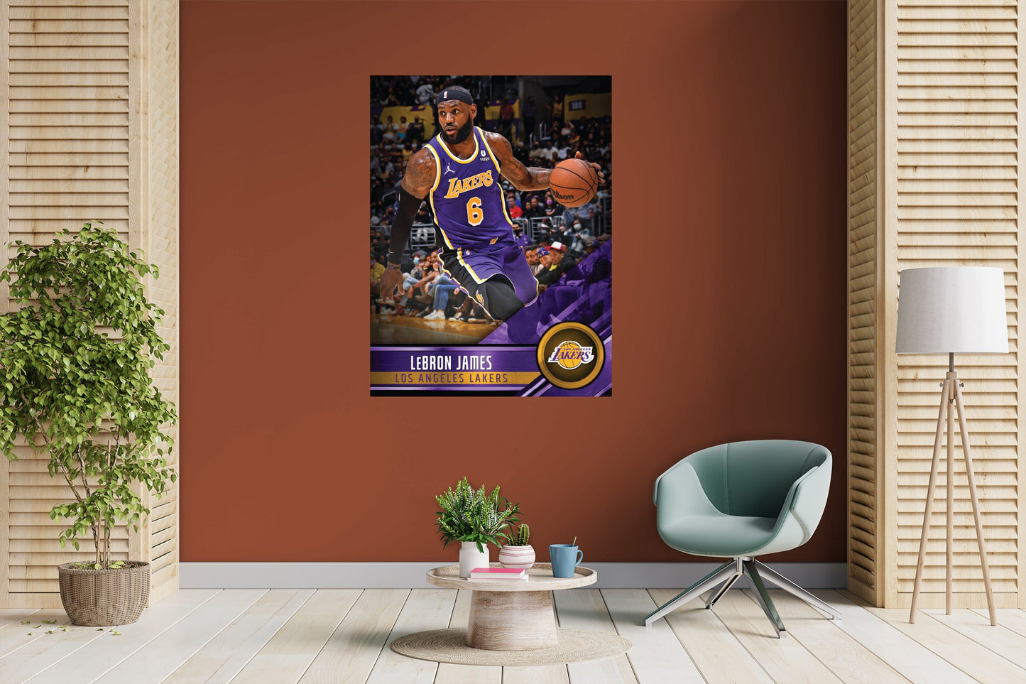 Los Angeles Lakers: LeBron James Poster - Officially Licensed NBA Removable Adhesive Decal