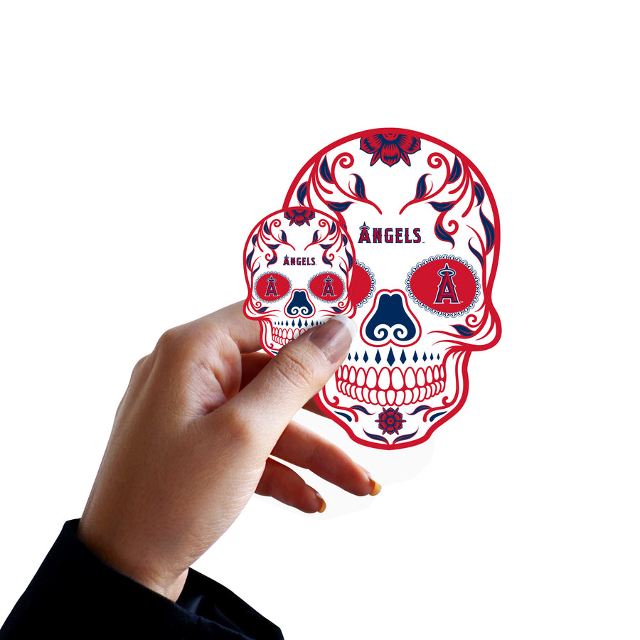 Los Angeles Angels - 5 Sugar Skull Logo Minis (Mixed Sizes) - Official MLB - Reusable Vinyl Decals