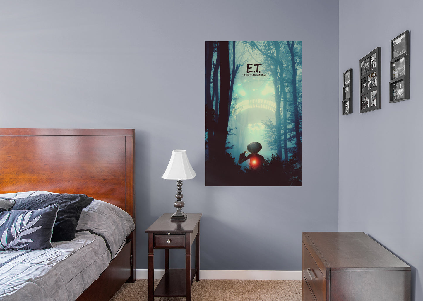 E.T.: E.T. Forest Fog 40th Anniversary Poster        - Officially Licensed NBC Universal Removable     Adhesive Decal