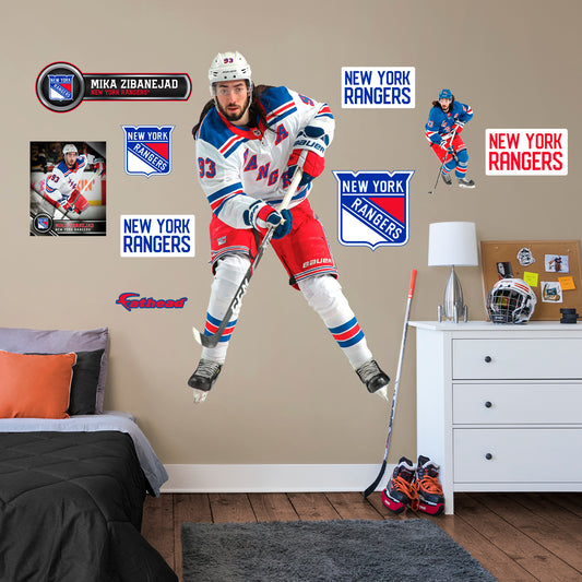 New York Rangers: Mika Zibanejad 2021        - Officially Licensed NHL Removable     Adhesive Decal