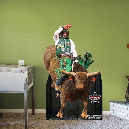 PBR: Daylon Swearingen- Montana Jacket Life-Size Foam Core Cutout - Officially Licensed Pro Bull Riding Stand Out