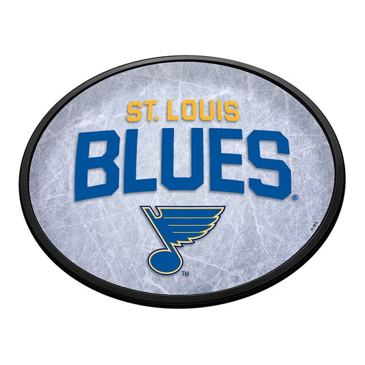 St. Louis Blues: Ice Rink - Oval Slimline Lighted Wall Sign - The Fan-Brand