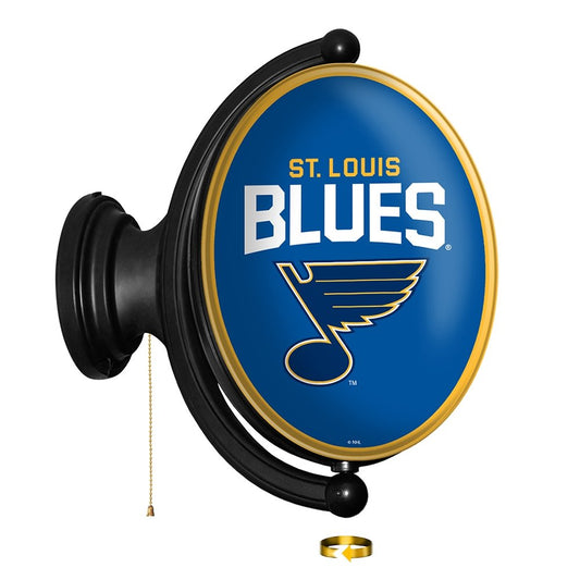 St. Louis Blues: Original Oval Rotating Lighted Wall Sign - The Fan-Brand