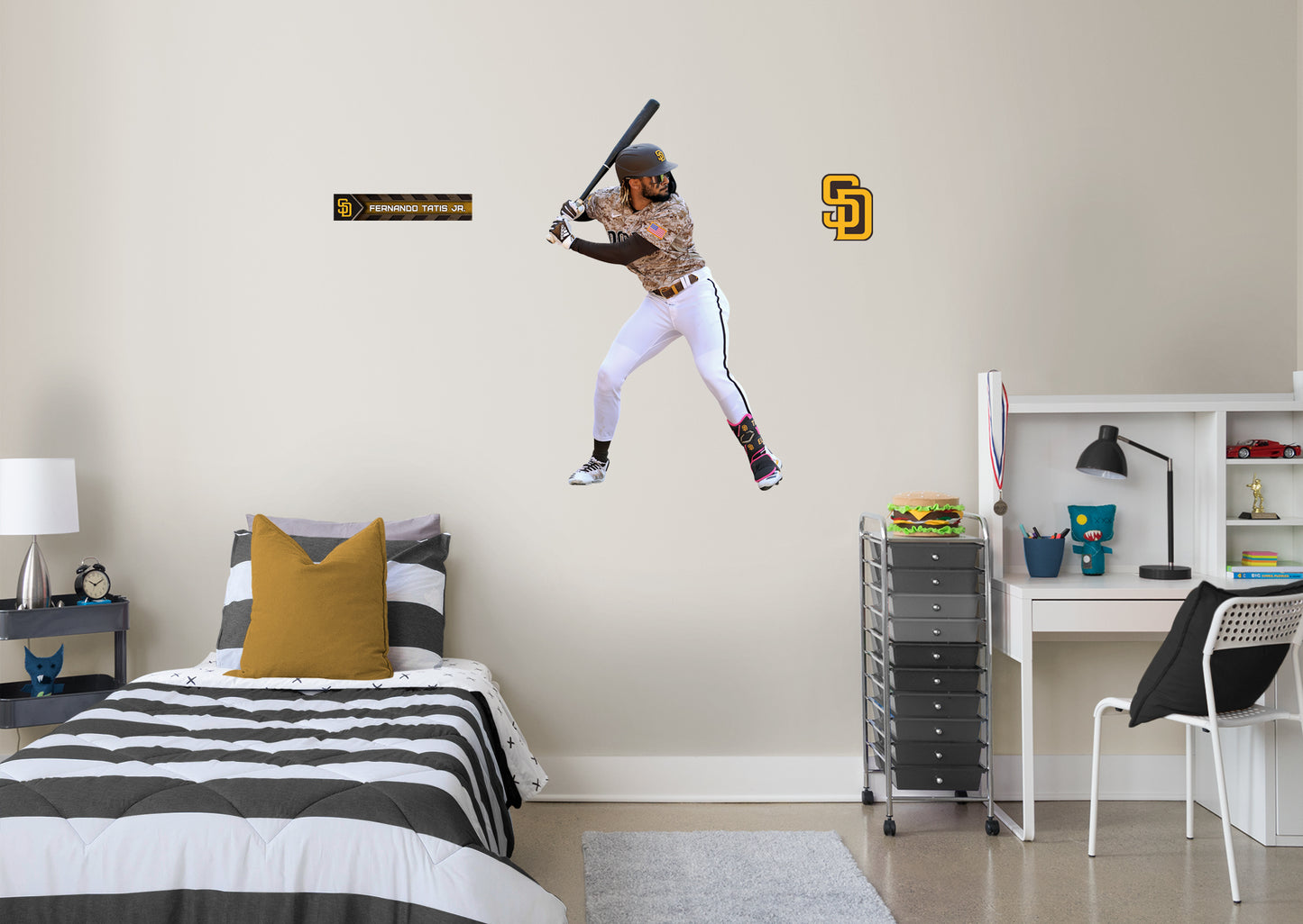 San Diego Padres: Fernando Tatis Jr. 2021 Camo        - Officially Licensed MLB Removable Wall   Adhesive Decal
