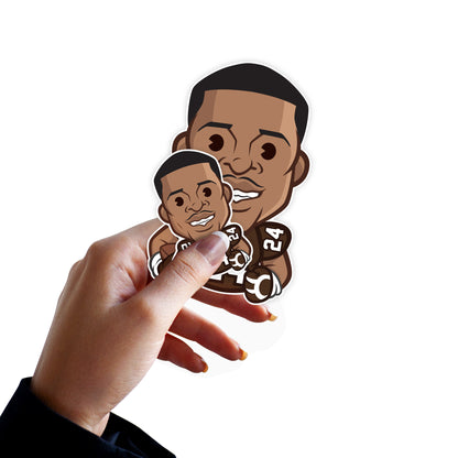 Cleveland Browns: Nick Chubb  Emoji Minis        - Officially Licensed NFLPA Removable     Adhesive Decal