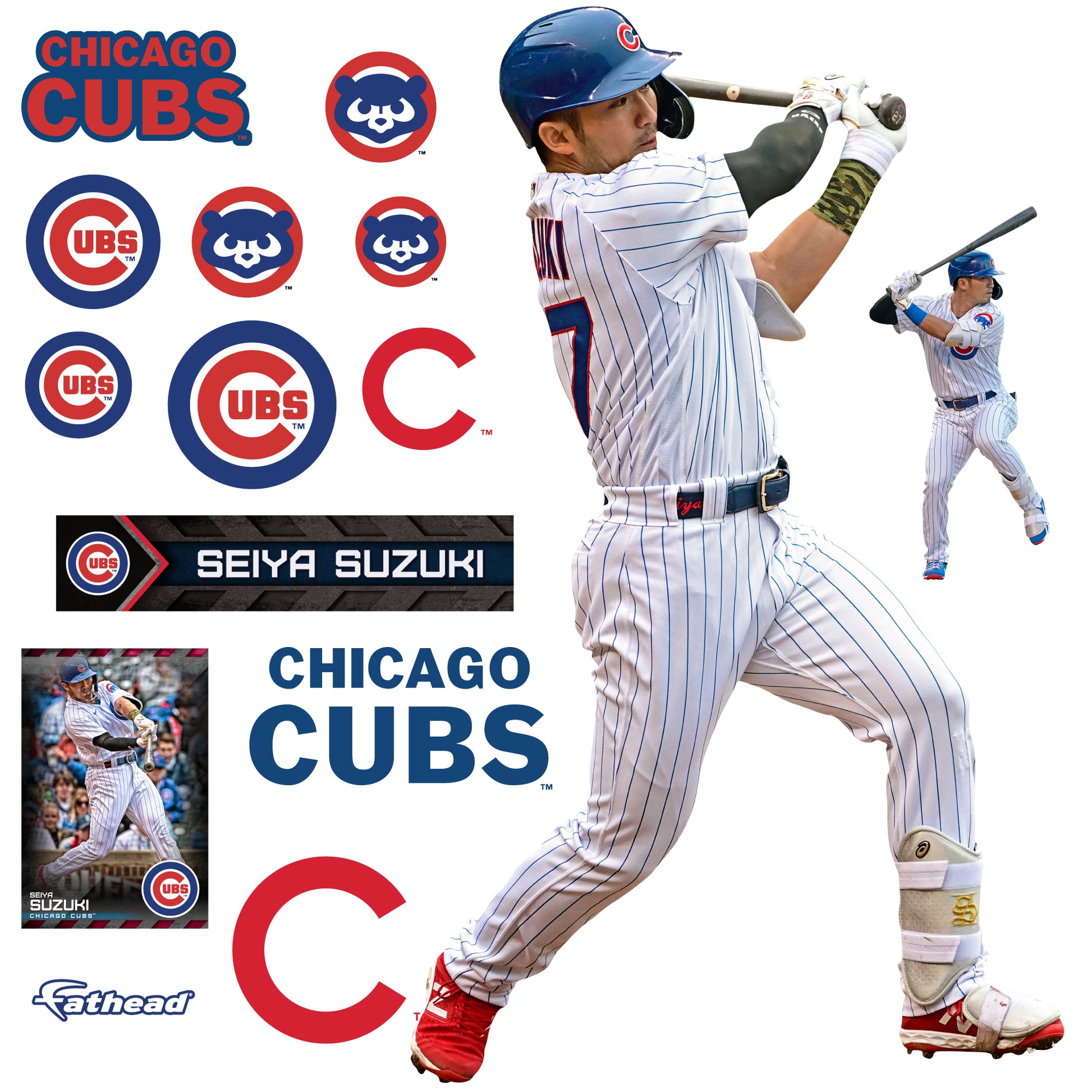 Chicago Cubs: Seiya Suzuki 2022 Home - Officially Licensed MLB Removable  Adhesive Decal