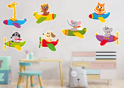 Nursery_Planes:  Seven Friends Collection        -   Removable Wall   Adhesive Decal
