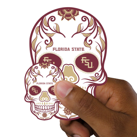 Florida State Seminoles:   Skull Minis        - Officially Licensed NCAA Removable     Adhesive Decal