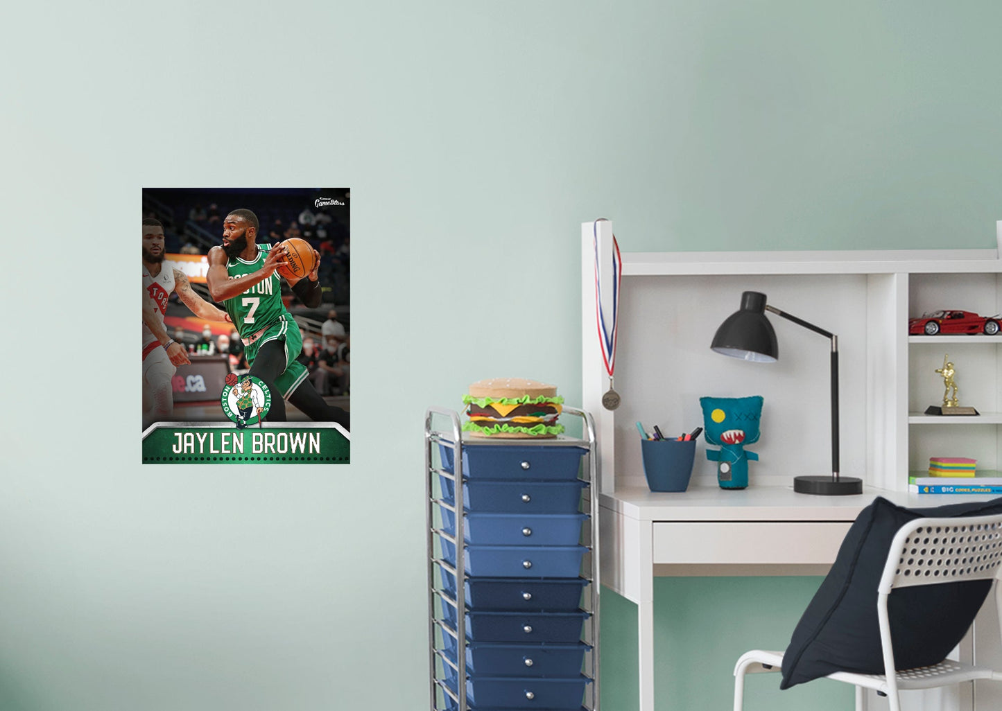 Boston Celtics Jaylen Brown  GameStar        - Officially Licensed NBA Removable Wall   Adhesive Decal